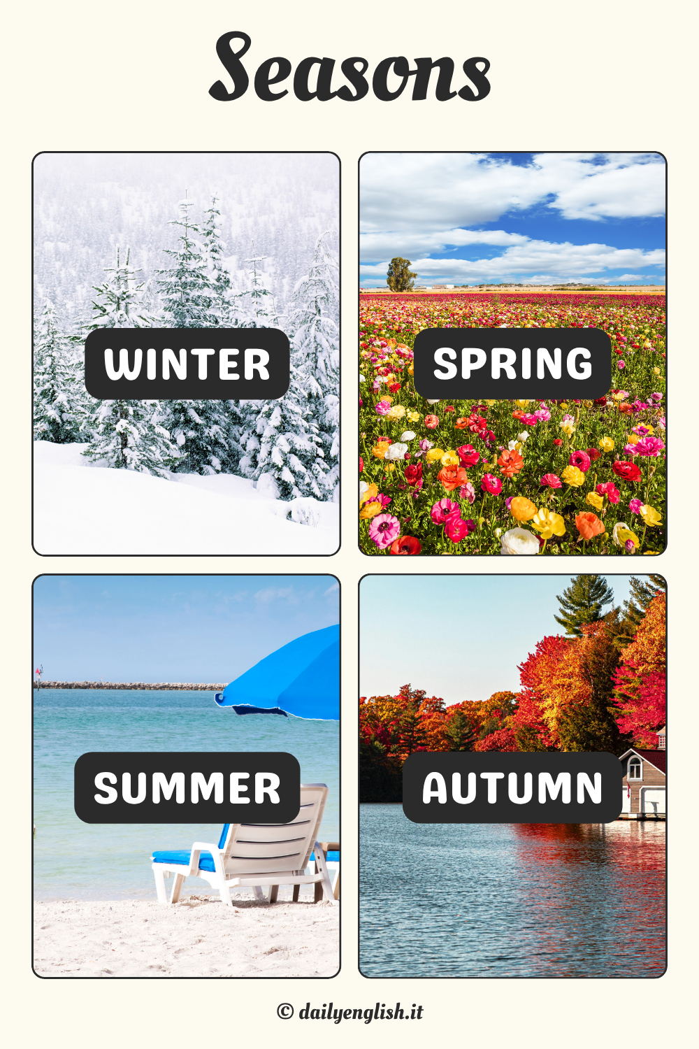 Le stagioni e il clima in inglese